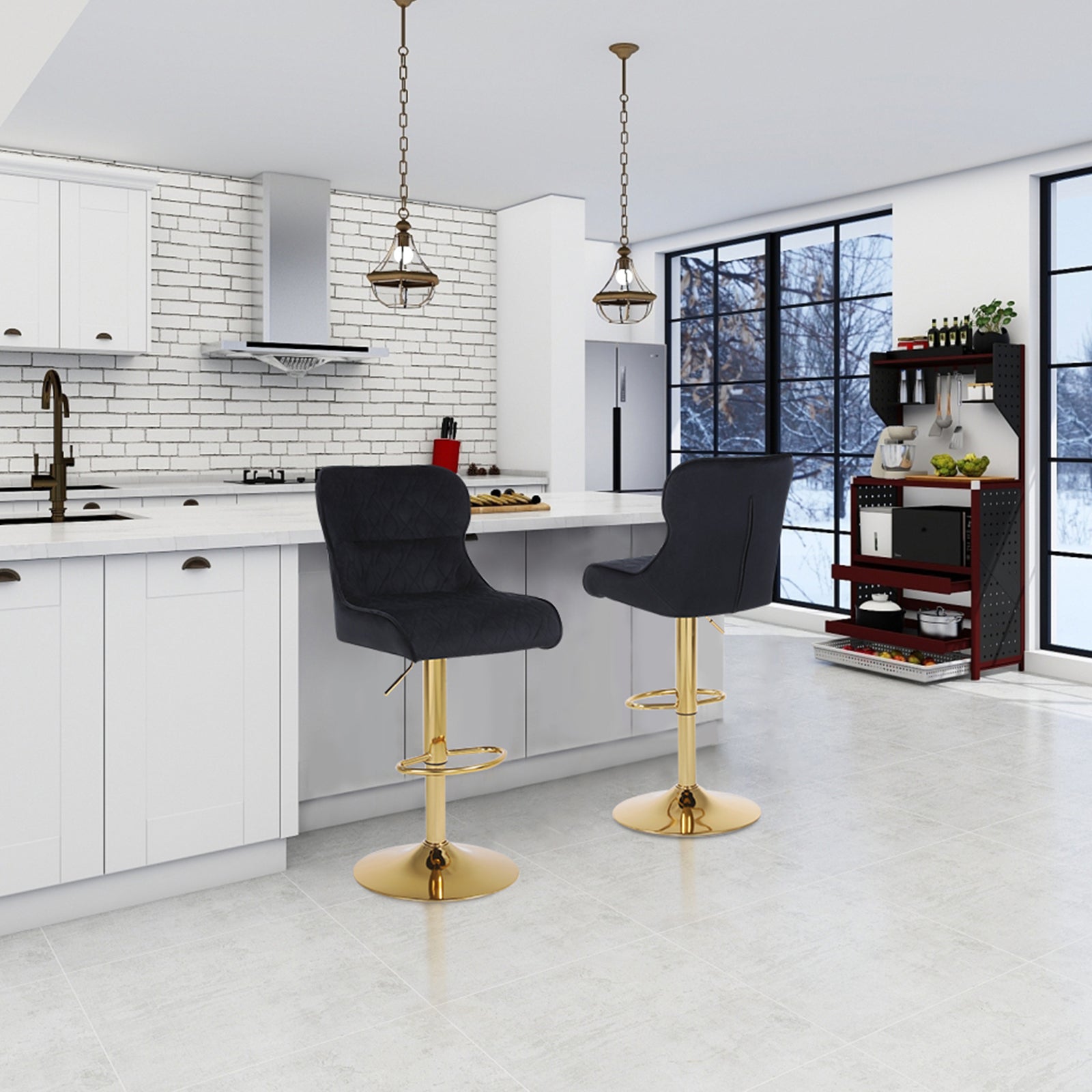 Upholstered Bar Chairs | Bar Chairs Set of 2 | jiemaisi.com