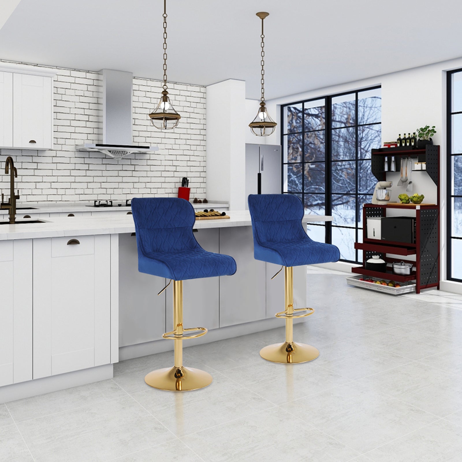 Upholstered Bar Chairs | Bar Chairs Set of 2 | jiemaisi.com