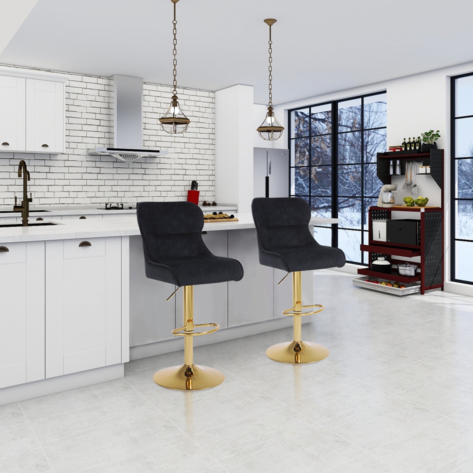 Upholstered Bar Chairs | Bar Chairs Set of 2 | jiemaisi.com