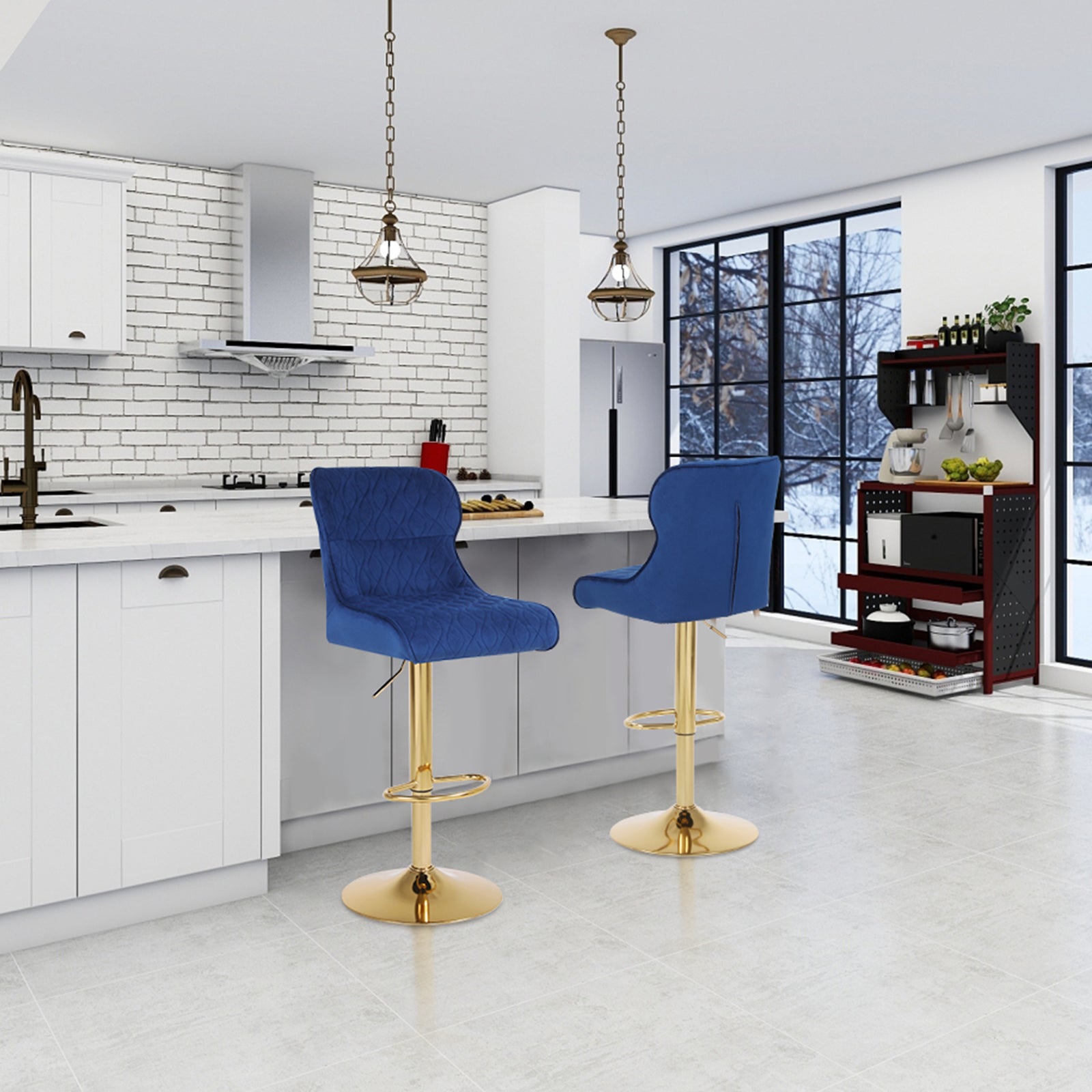 Upholstered Bar Chairs | Bar Chairs Set of 2 | jiemaisi.com