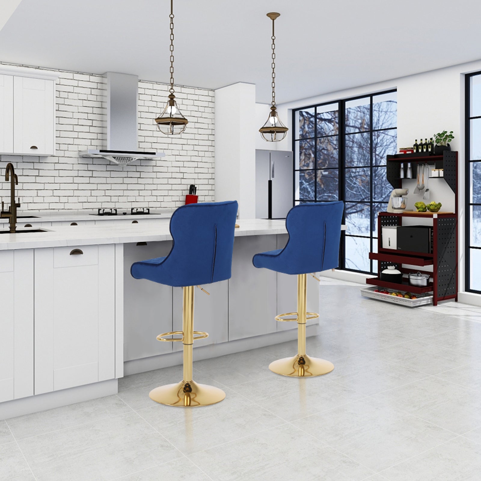 Upholstered Bar Chairs | Bar Chairs Set of 2 | jiemaisi.com