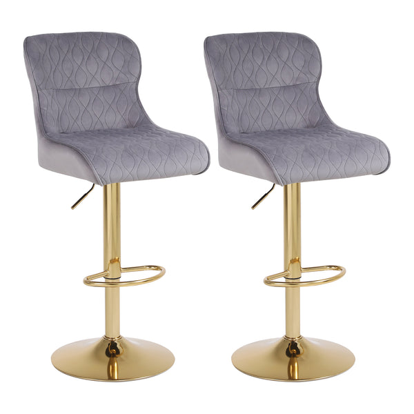 Upholstered Bar Chairs Set of 2 - jiemaisi