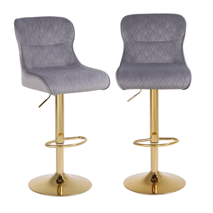 Upholstered Bar Chairs Set of 2 - jiemaisi