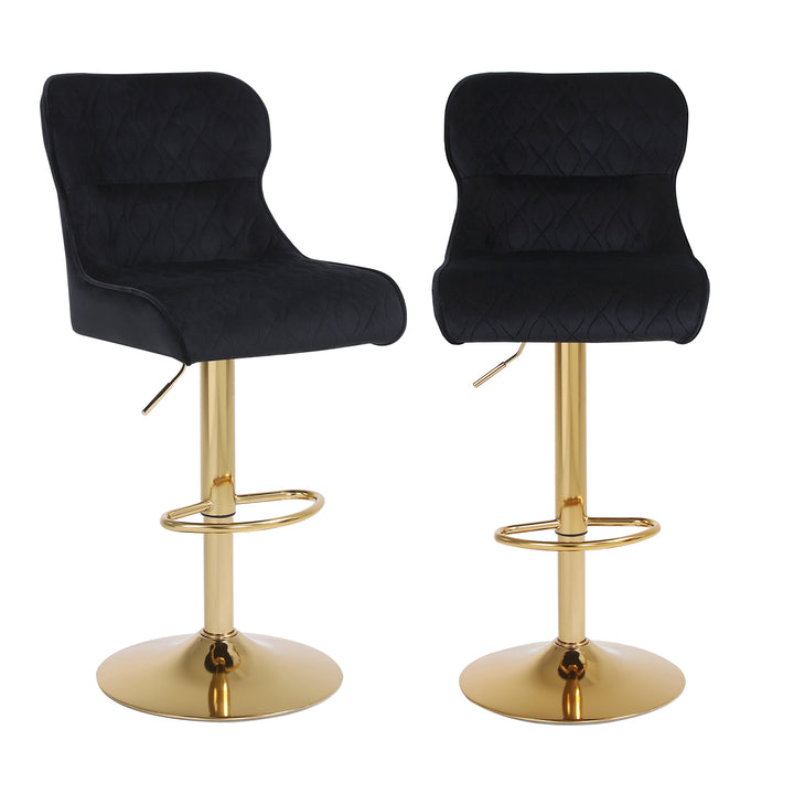 Upholstered Bar Chairs Set of 2 - jiemaisi