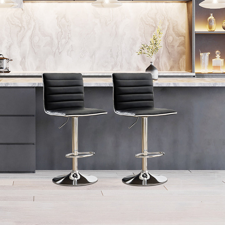 Classic PU Leather Bar Stools Set of 2 - jiemaisi