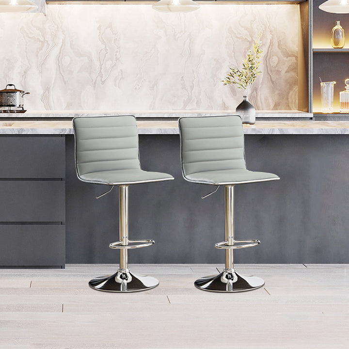 Classic PU Leather Bar Stools Set of 2 - jiemaisi