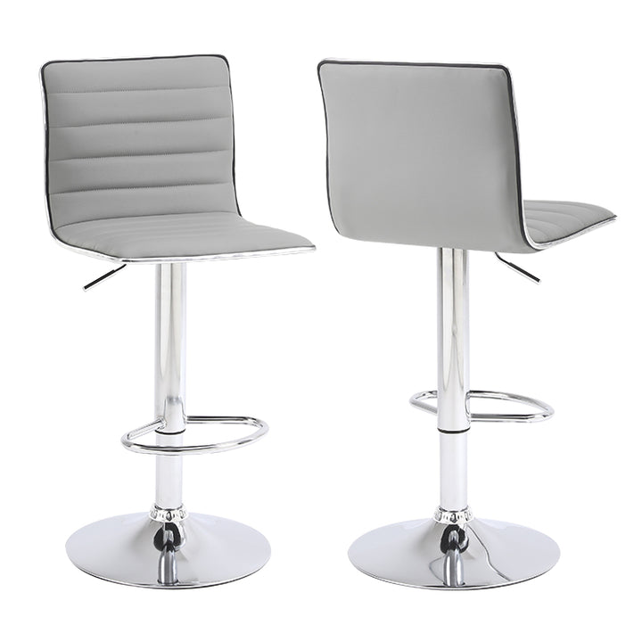 Classic PU Leather Bar Stools Set of 2 - jiemaisi