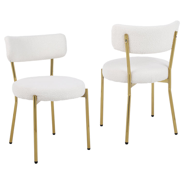 Modern Round Upholstered Dining Chairs Set of 2 - jiemaisi