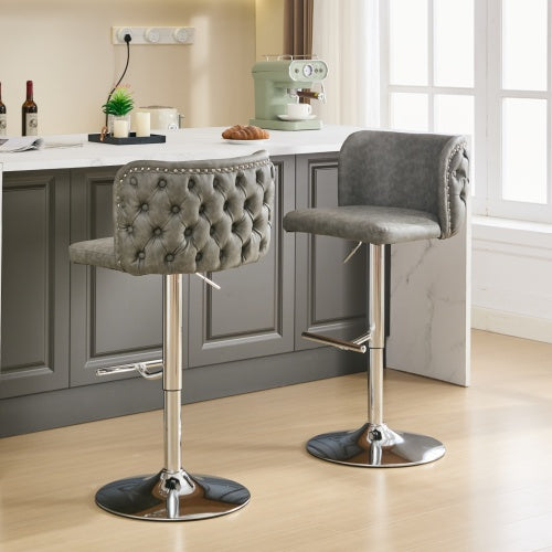 360° adjustable swivel bar stool set of 2 - jiemaisi