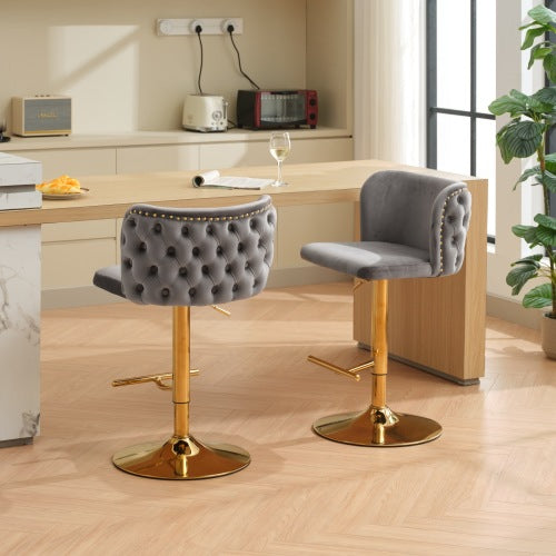 360° adjustable swivel bar stool set of 2 - jiemaisi