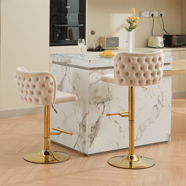 360° adjustable swivel bar stool set of 2 - jiemaisi