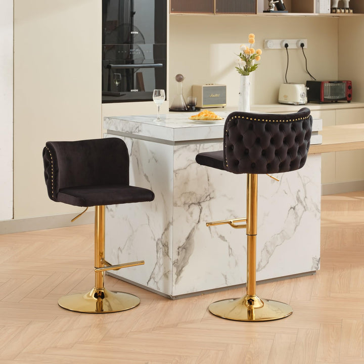 360° adjustable swivel bar stool set of 2 - jiemaisi