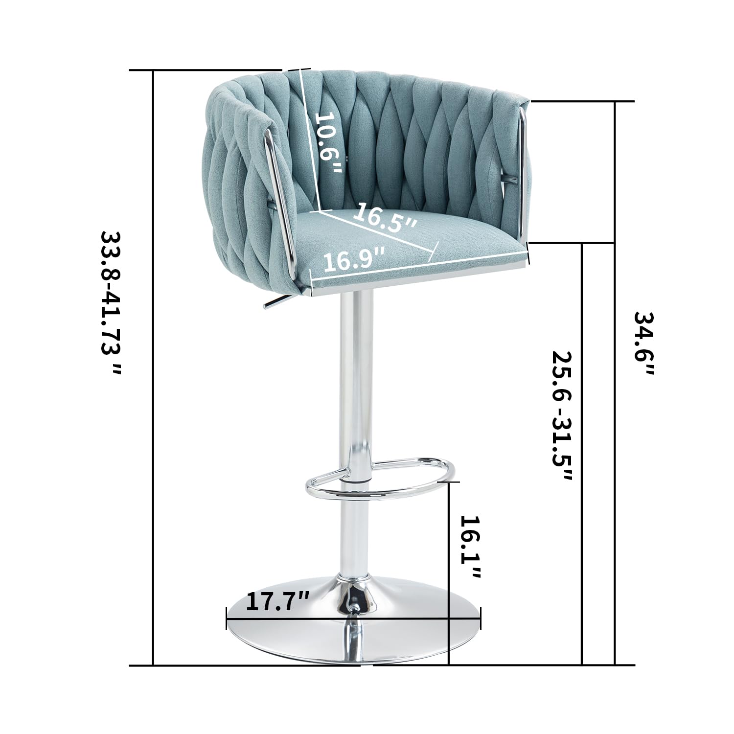 Swivel Bar Stools | 360° Fabric Stools Set | jiemaisi.com