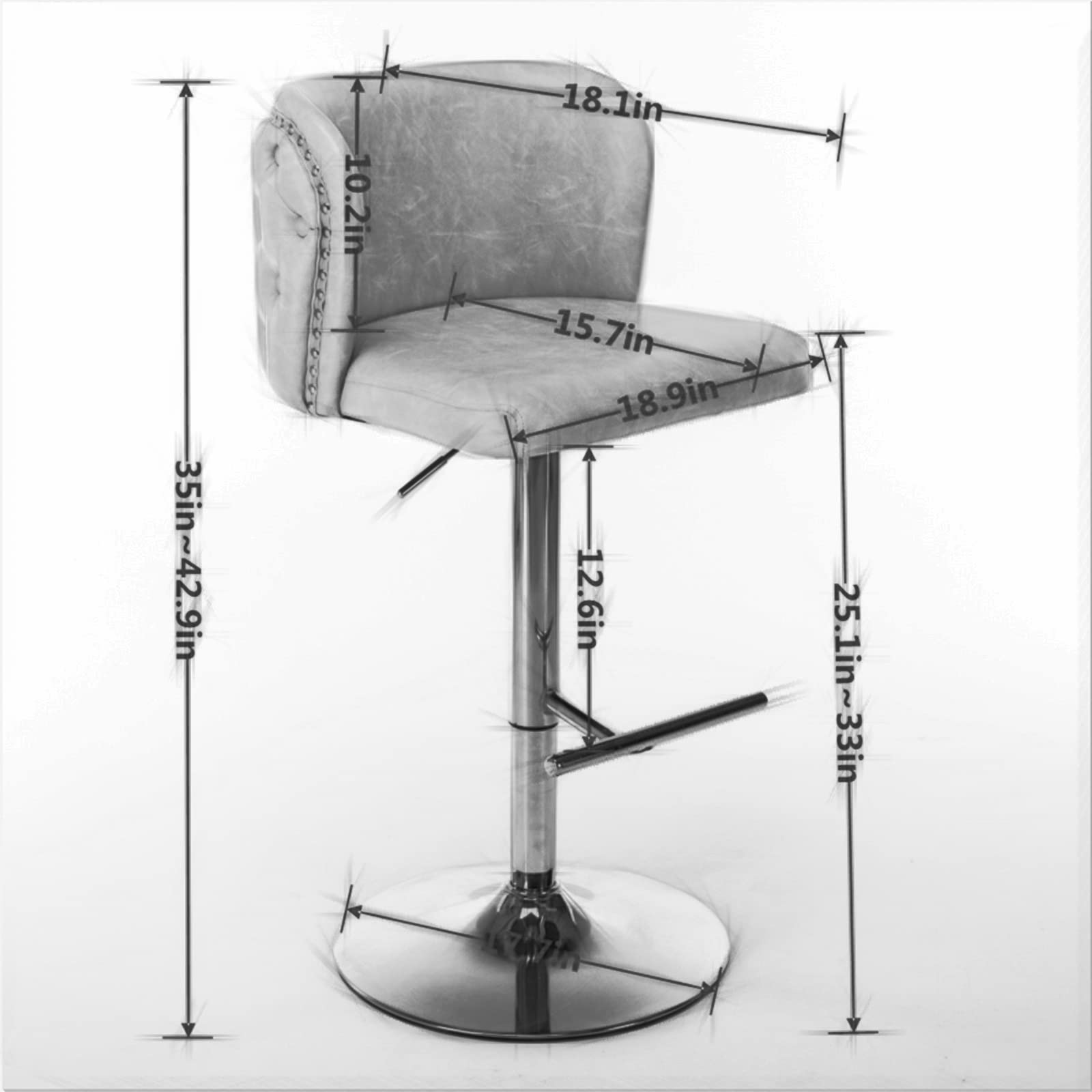Adjustable Swivel Bar Stool | 360° Bar Stool | jiemaisi.com