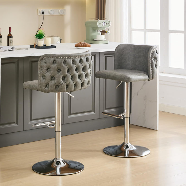 360° adjustable swivel bar stool set of 2 - jiemaisi