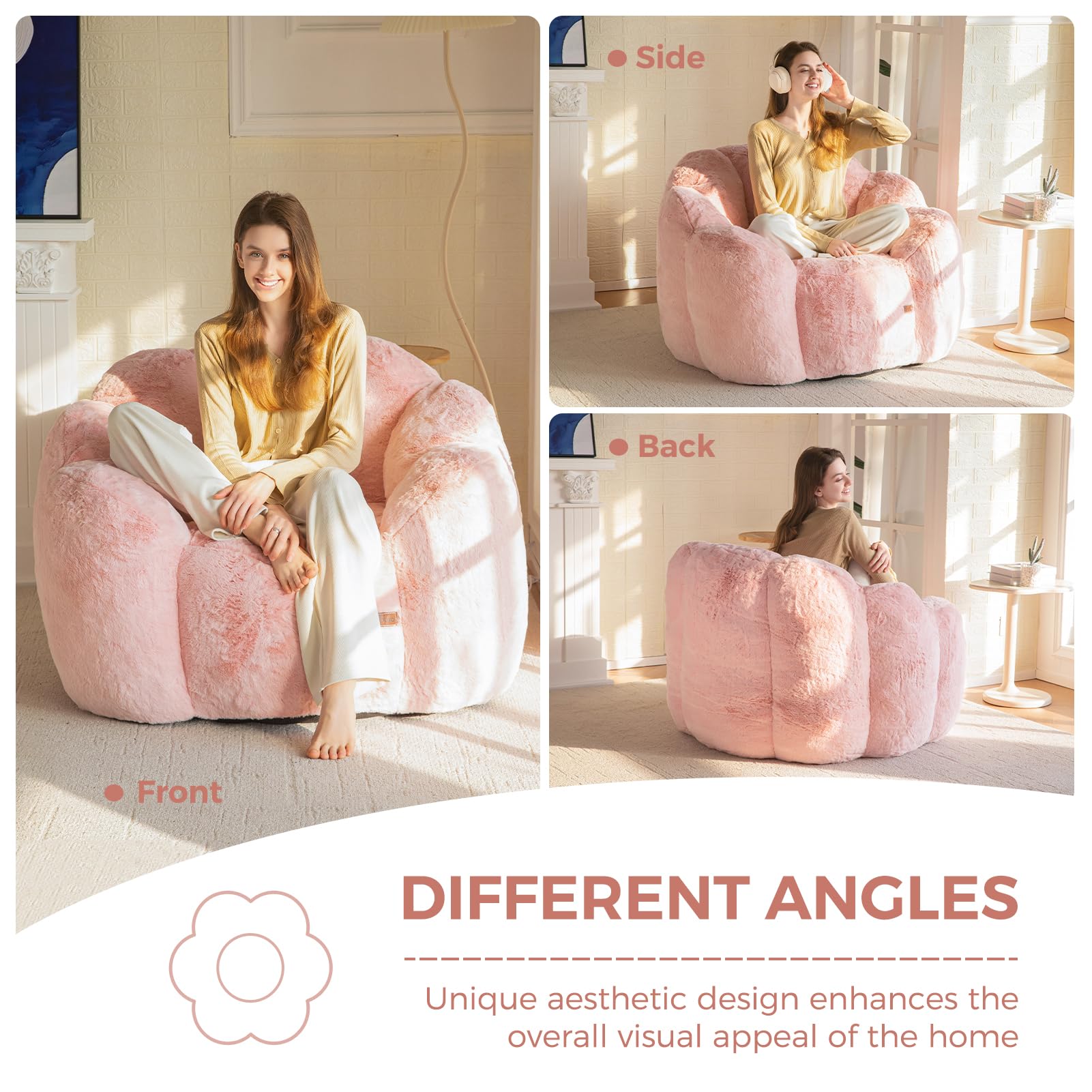 Lotus Bean Bag Sofa for Adults – Ultra Soft, No Installation, Easy to Move & Perfect for Any Room