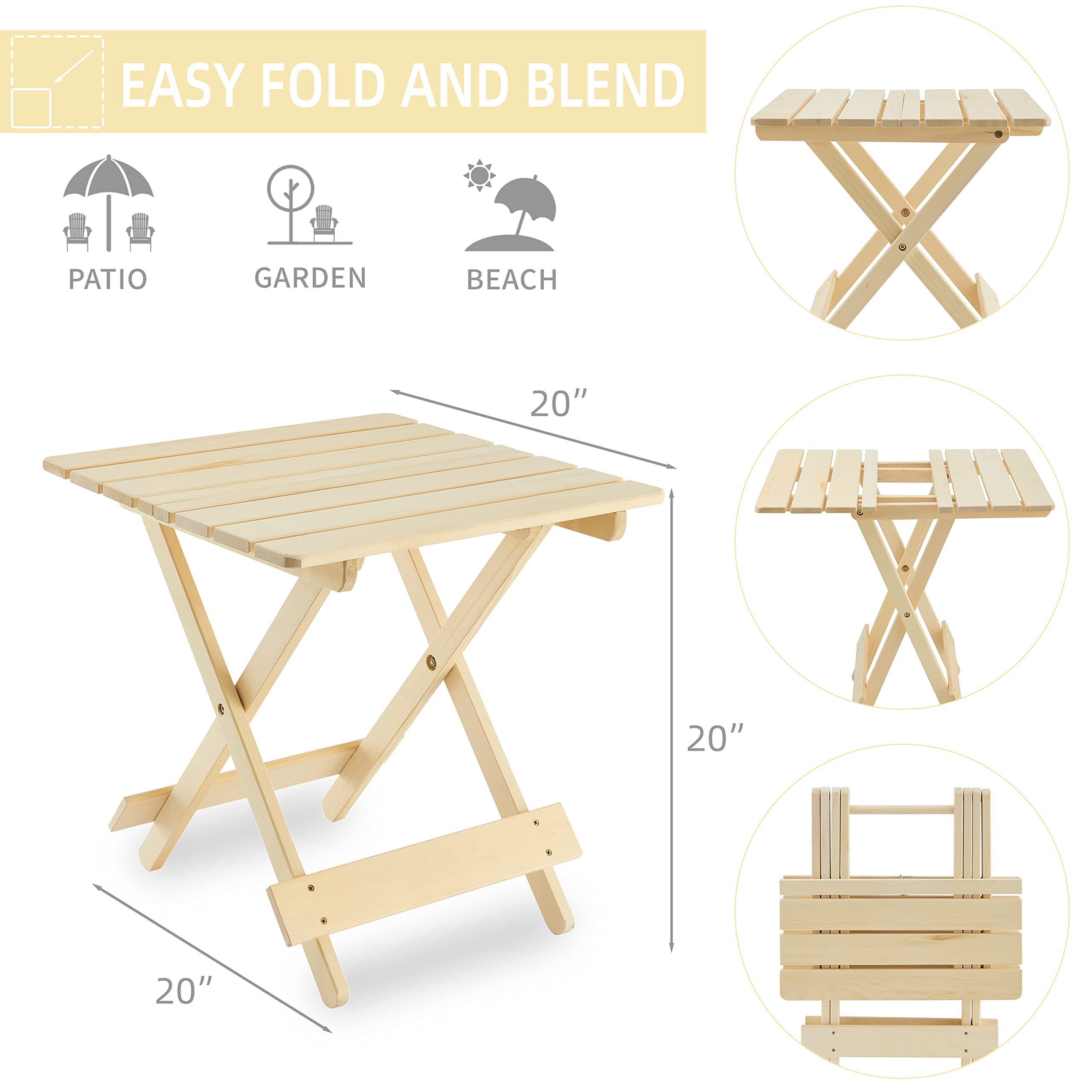Folding Table – Portable, Lightweight, 19.75