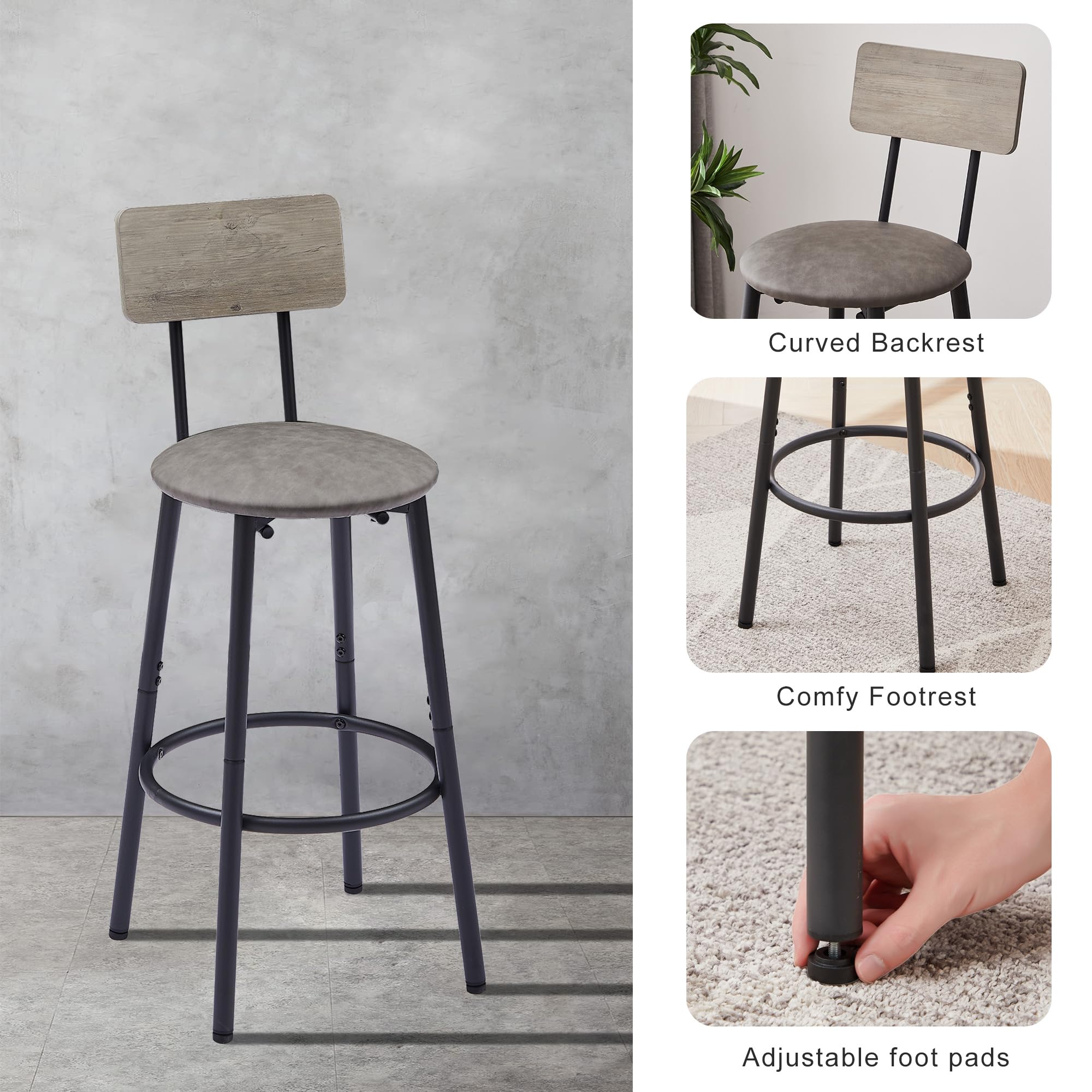 Bar Table and Chairs Set | Table Set with 2 Stools | jiemaisi.com