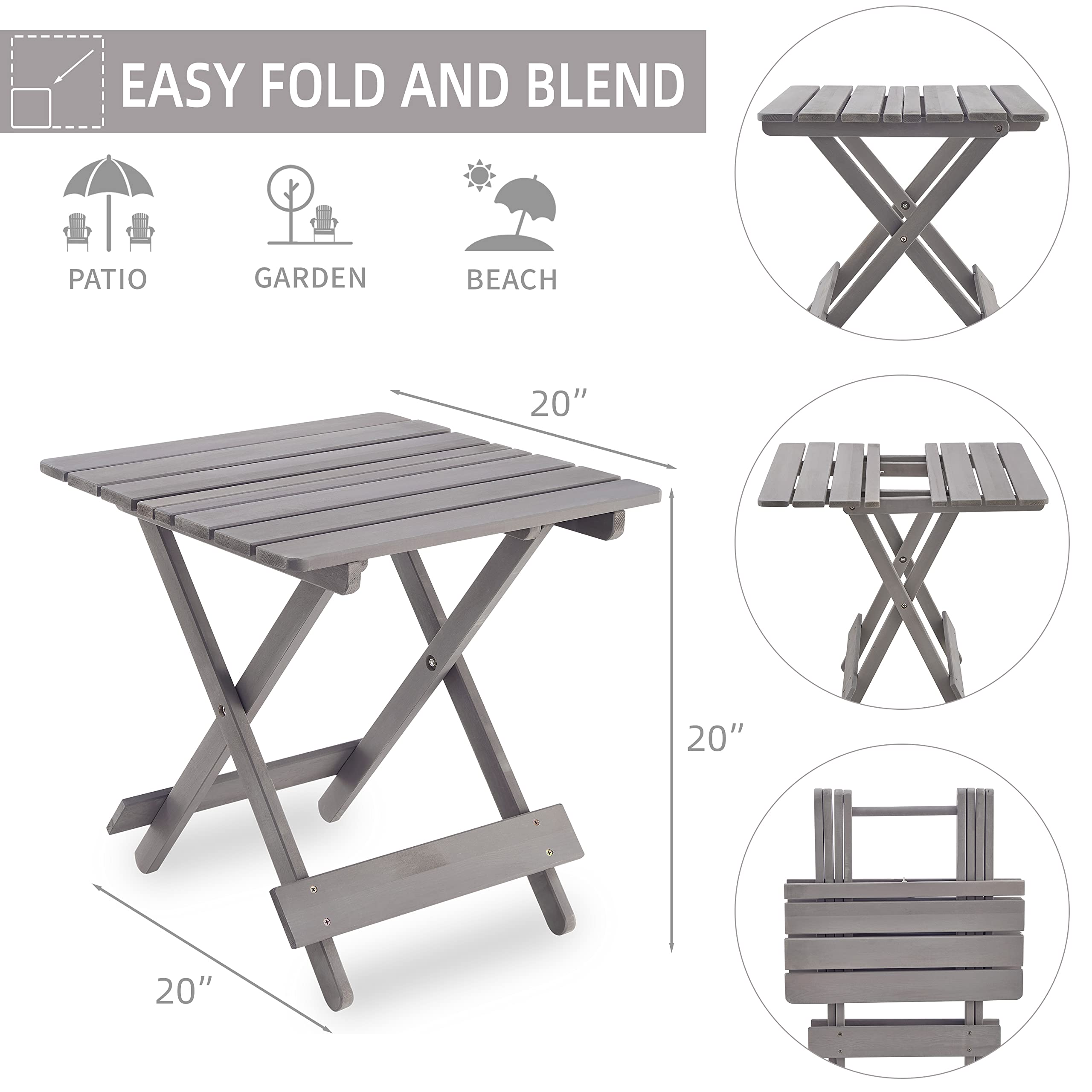 Folding Table – Portable, Lightweight, 19.75