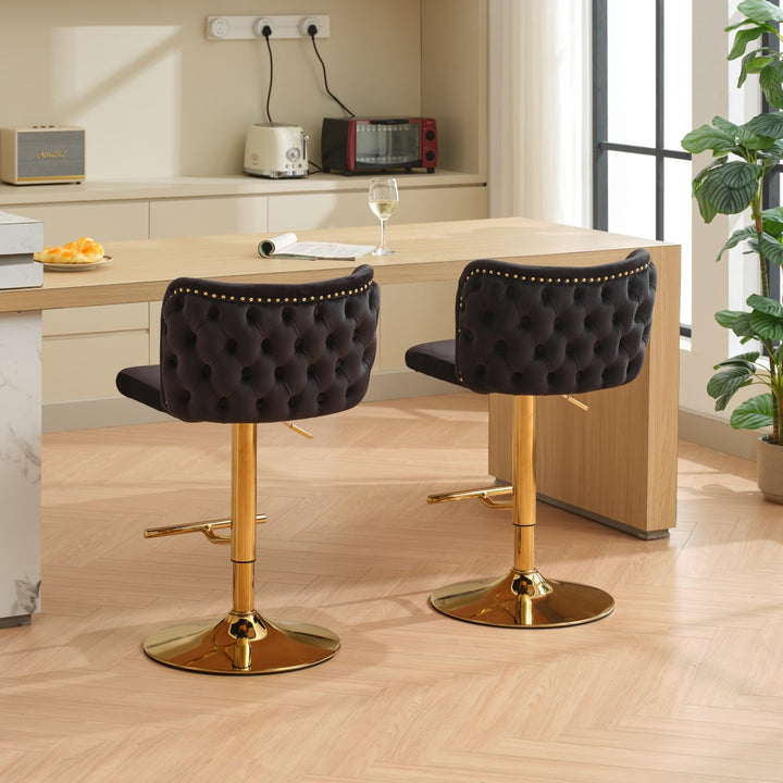 360° adjustable swivel bar stool set of 2 - jiemaisi