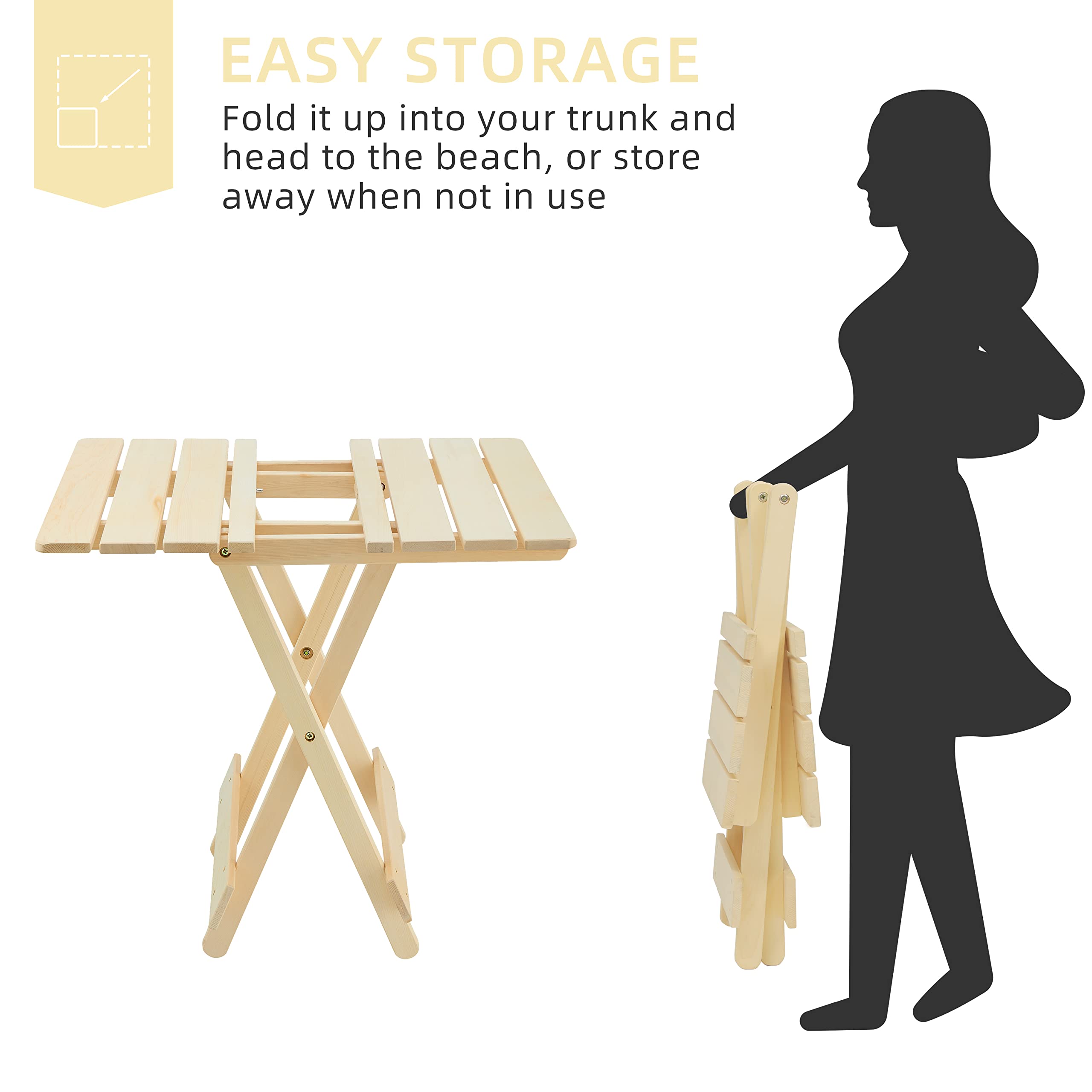 Folding Table – Portable, Lightweight, 19.75