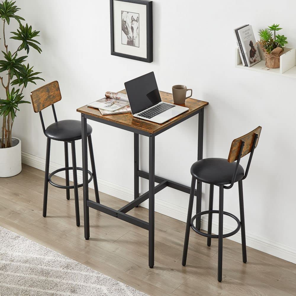Bar Table and Chairs Set | Table Set with 2 Stools | jiemaisi.com