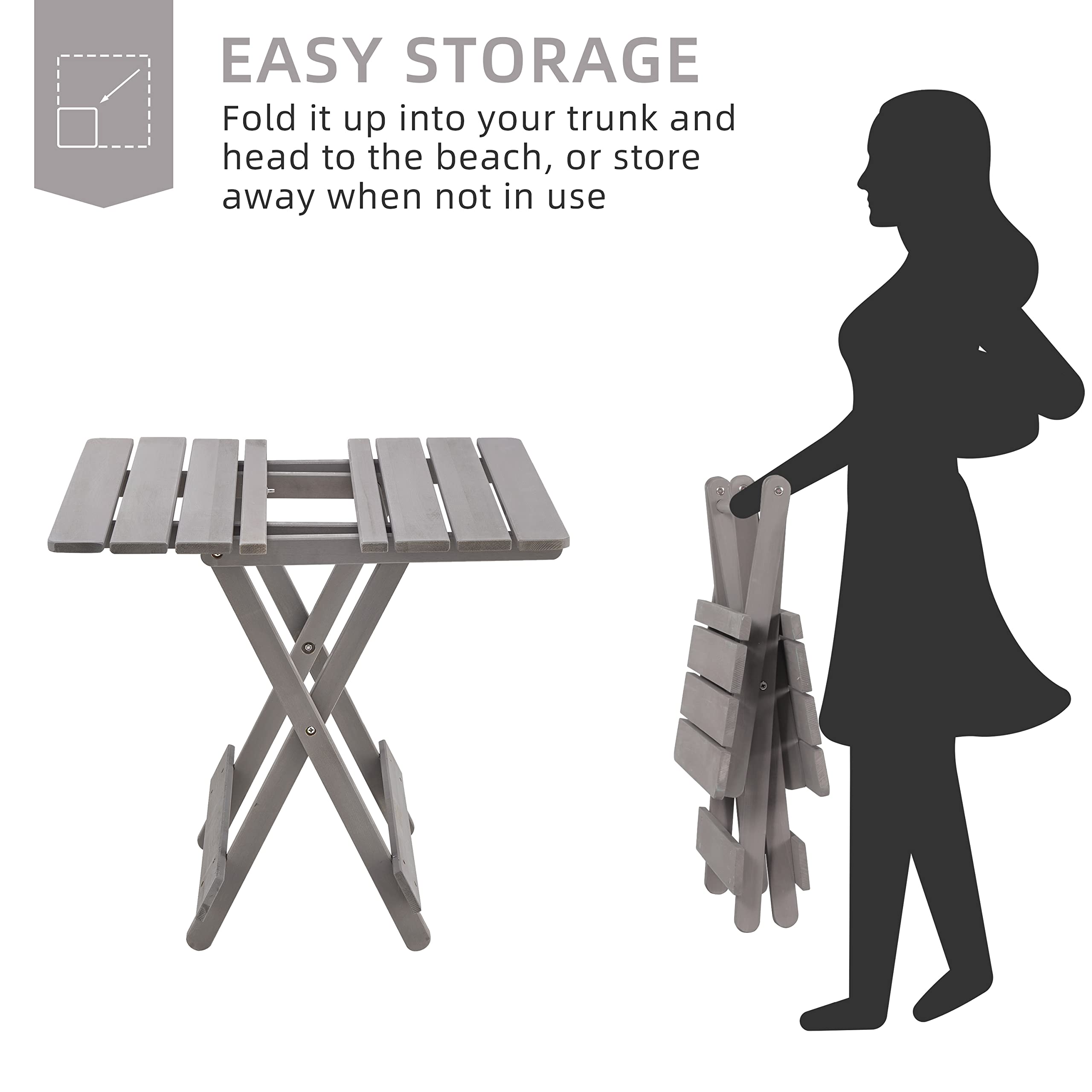 Folding Table – Portable, Lightweight, 19.75