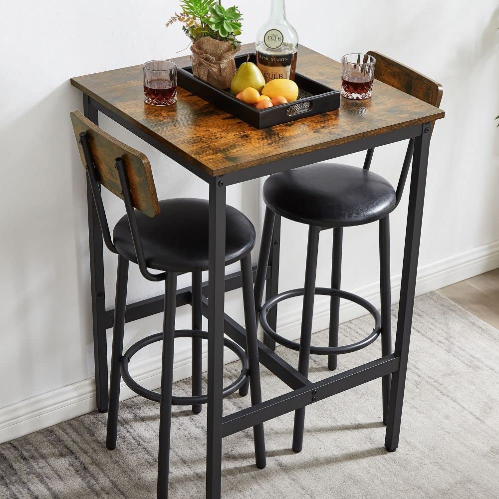 Bar Table and Chairs Set | Table Set with 2 Stools | jiemaisi.com