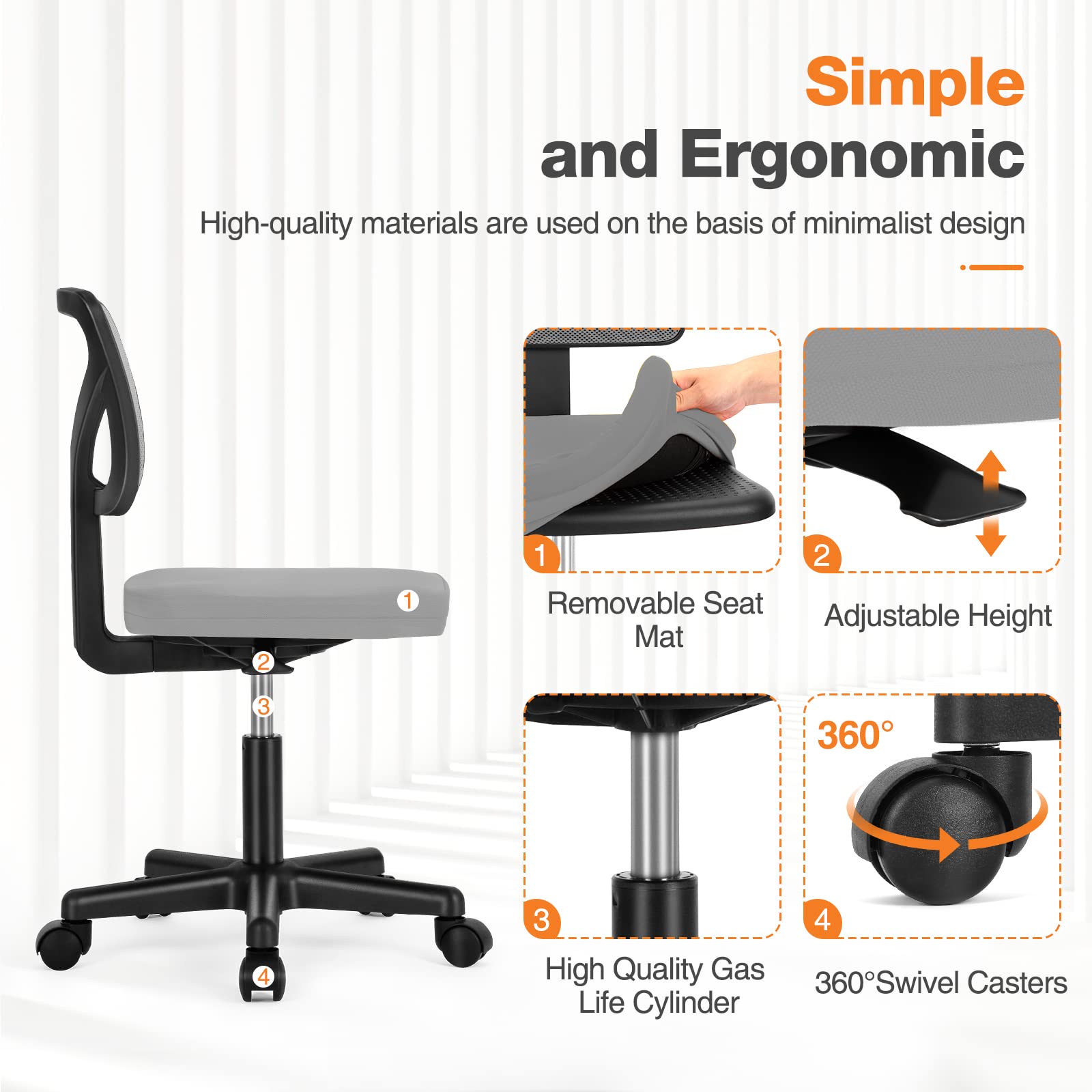 Adjustable Office Chair | Lumbar Support Office Chair | jiemaisi.com