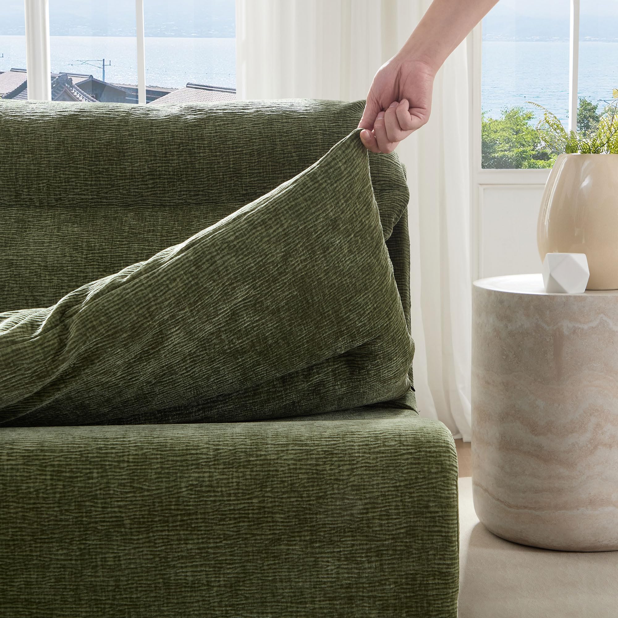 Modern Armless Lounge Chair – Comfy Single Sofa with Backrest for Living Room or Bedroom