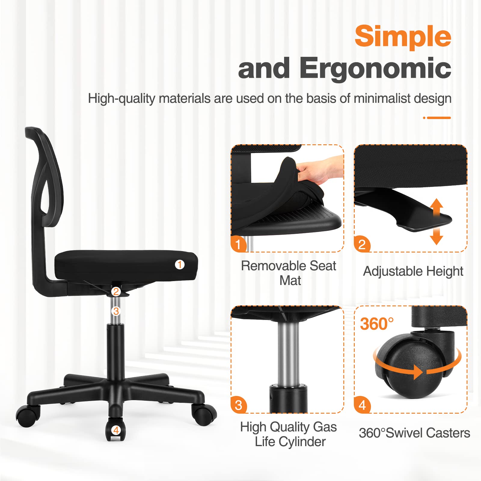 Adjustable Office Chair | Lumbar Support Office Chair | jiemaisi.com