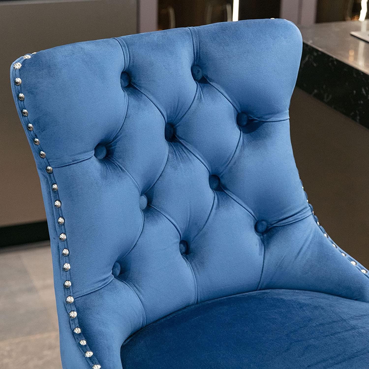 Velvet Bar Stools  | Deluxe Bar Stools Set of 2 | jiemaisi.com