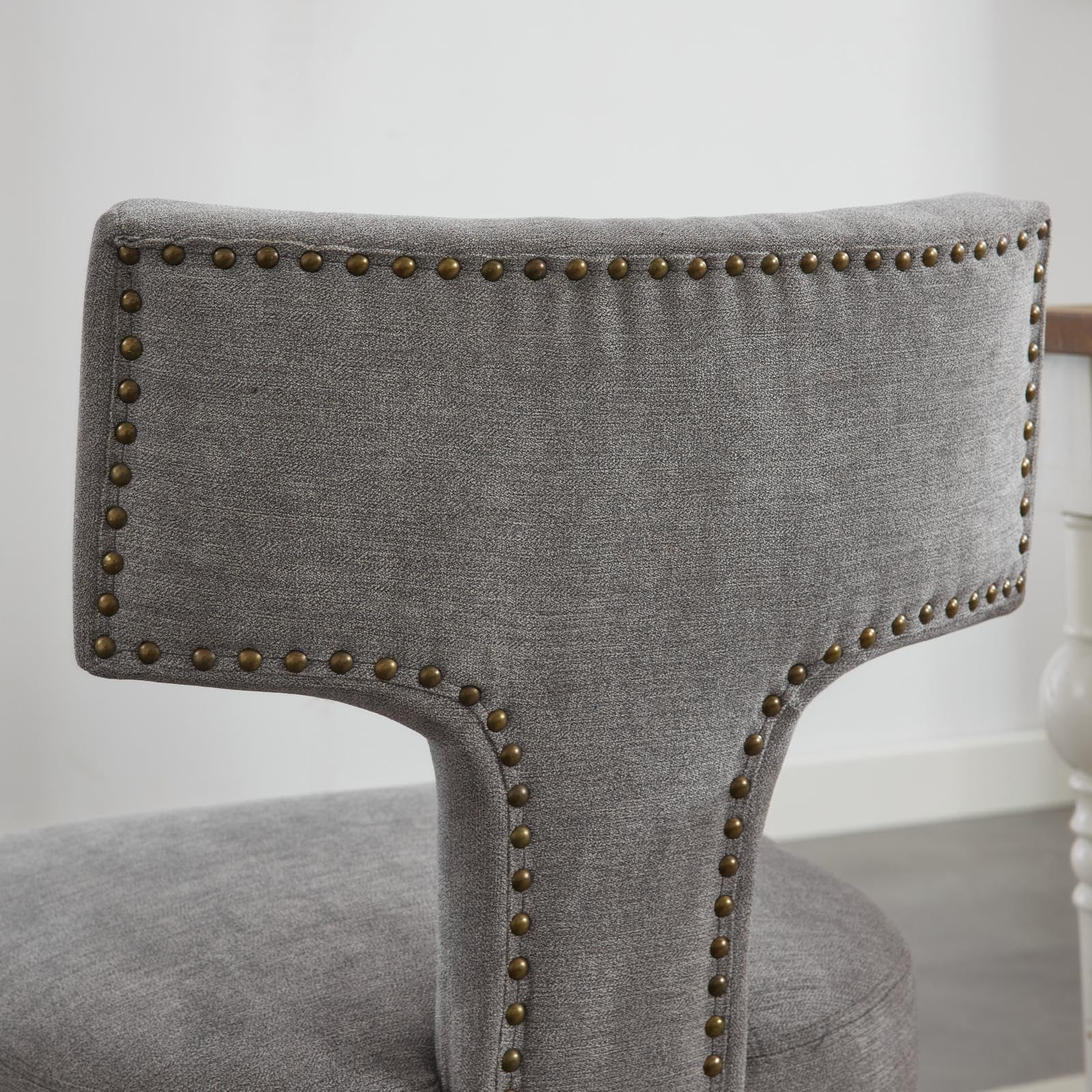 Mid Century Modern Upholstered Dining Chairs Set of 2 for Kitchen or Dining Room