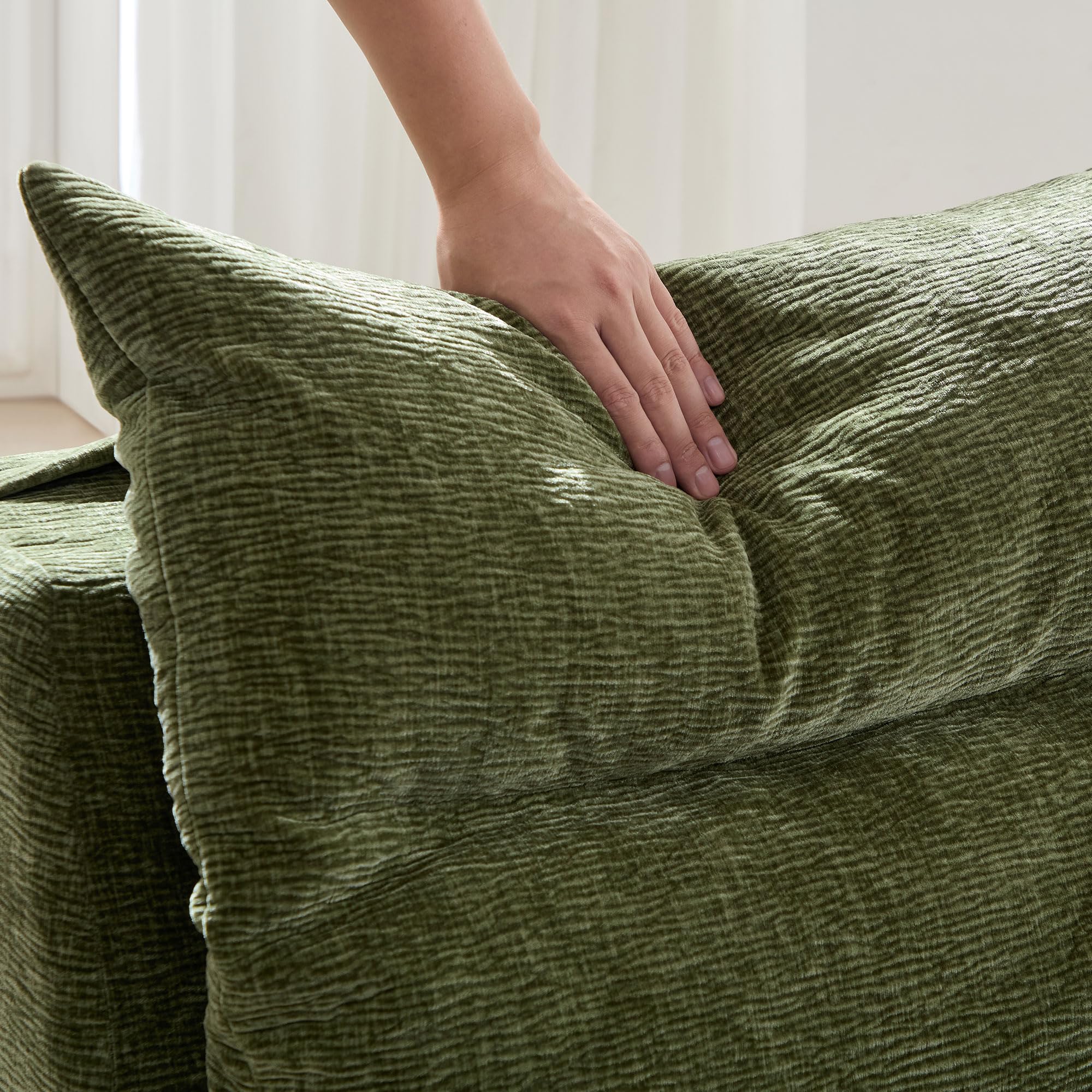 Modern Armless Lounge Chair – Comfy Single Sofa with Backrest for Living Room or Bedroom