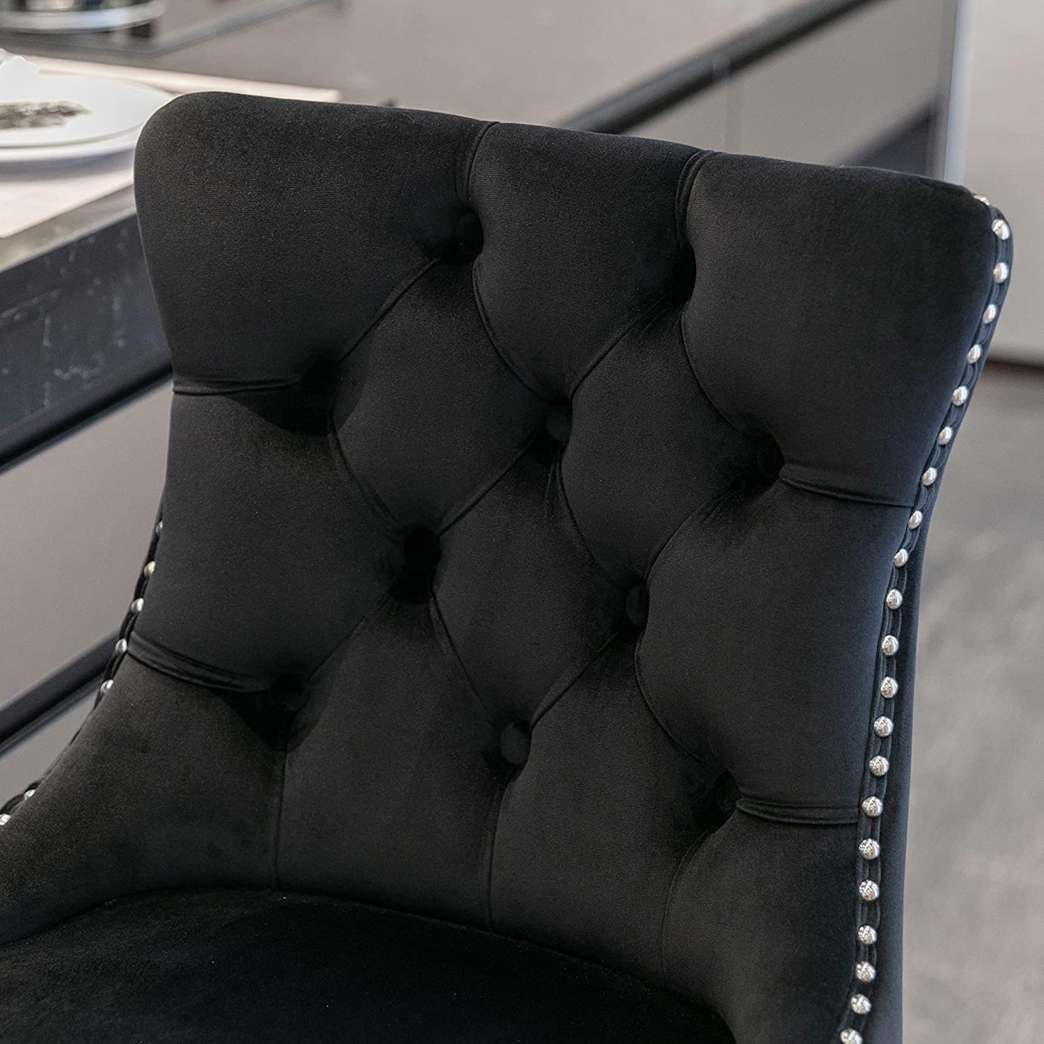 Velvet Bar Stools  | Deluxe Bar Stools Set of 2 | jiemaisi.com