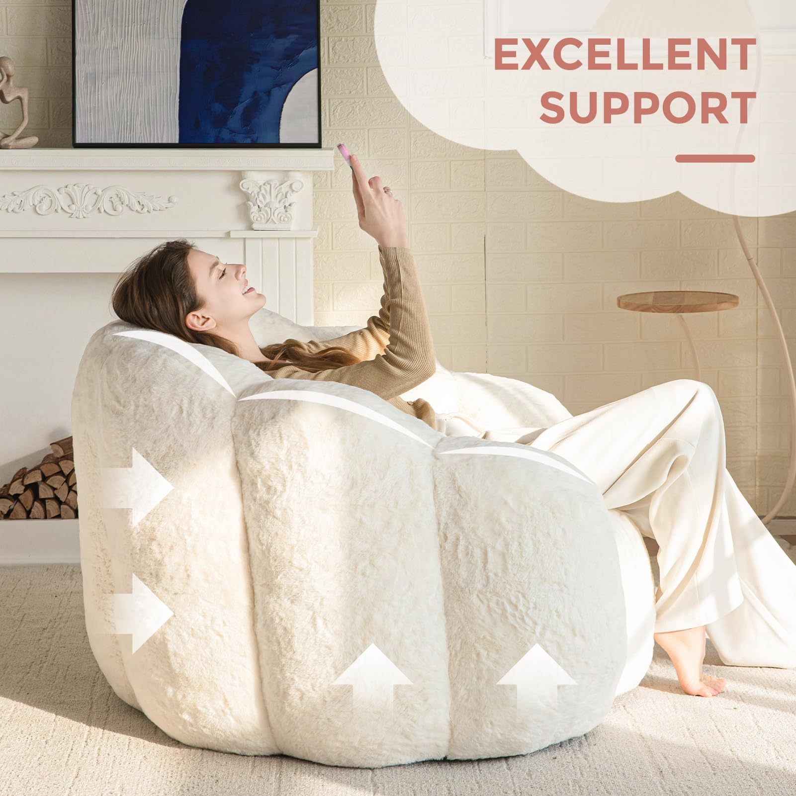 Lotus Bean Bag Sofa for Adults – Ultra Soft, No Installation, Easy to Move & Perfect for Any Room