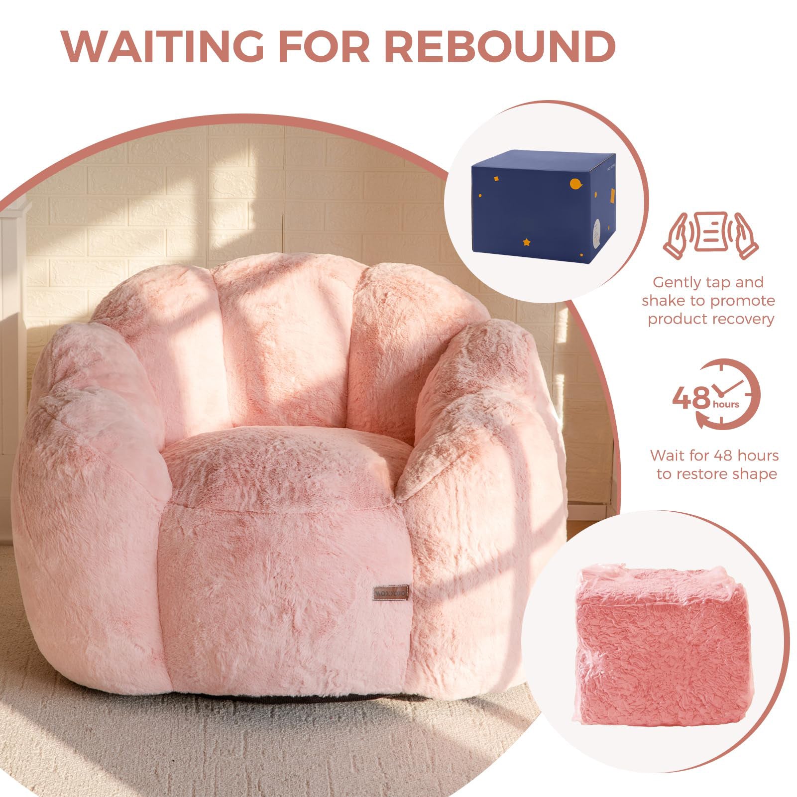 Lotus Bean Bag Sofa for Adults – Ultra Soft, No Installation, Easy to Move & Perfect for Any Room