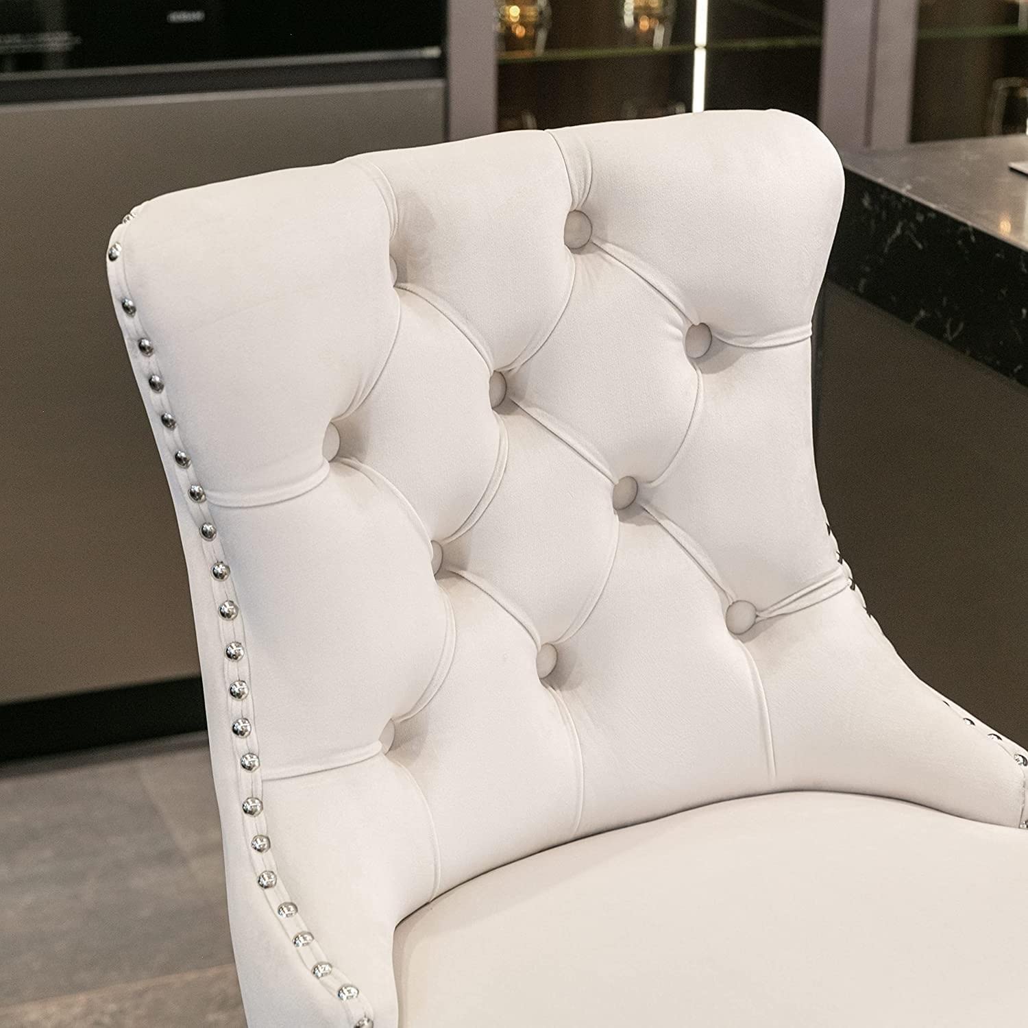 Velvet Bar Stools  | Deluxe Bar Stools Set of 2 | jiemaisi.com