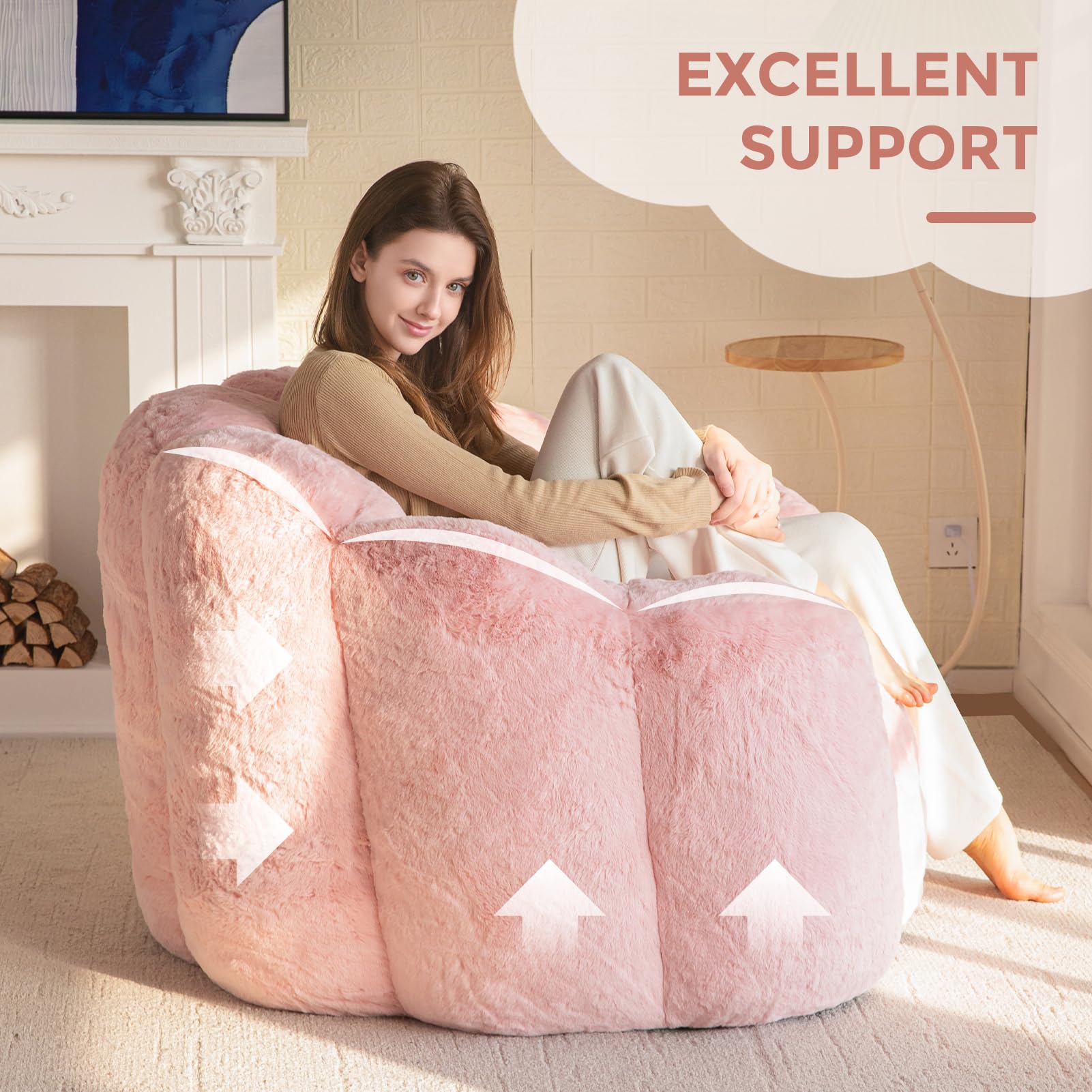 Lotus Bean Bag Sofa for Adults – Ultra Soft, No Installation, Easy to Move & Perfect for Any Room