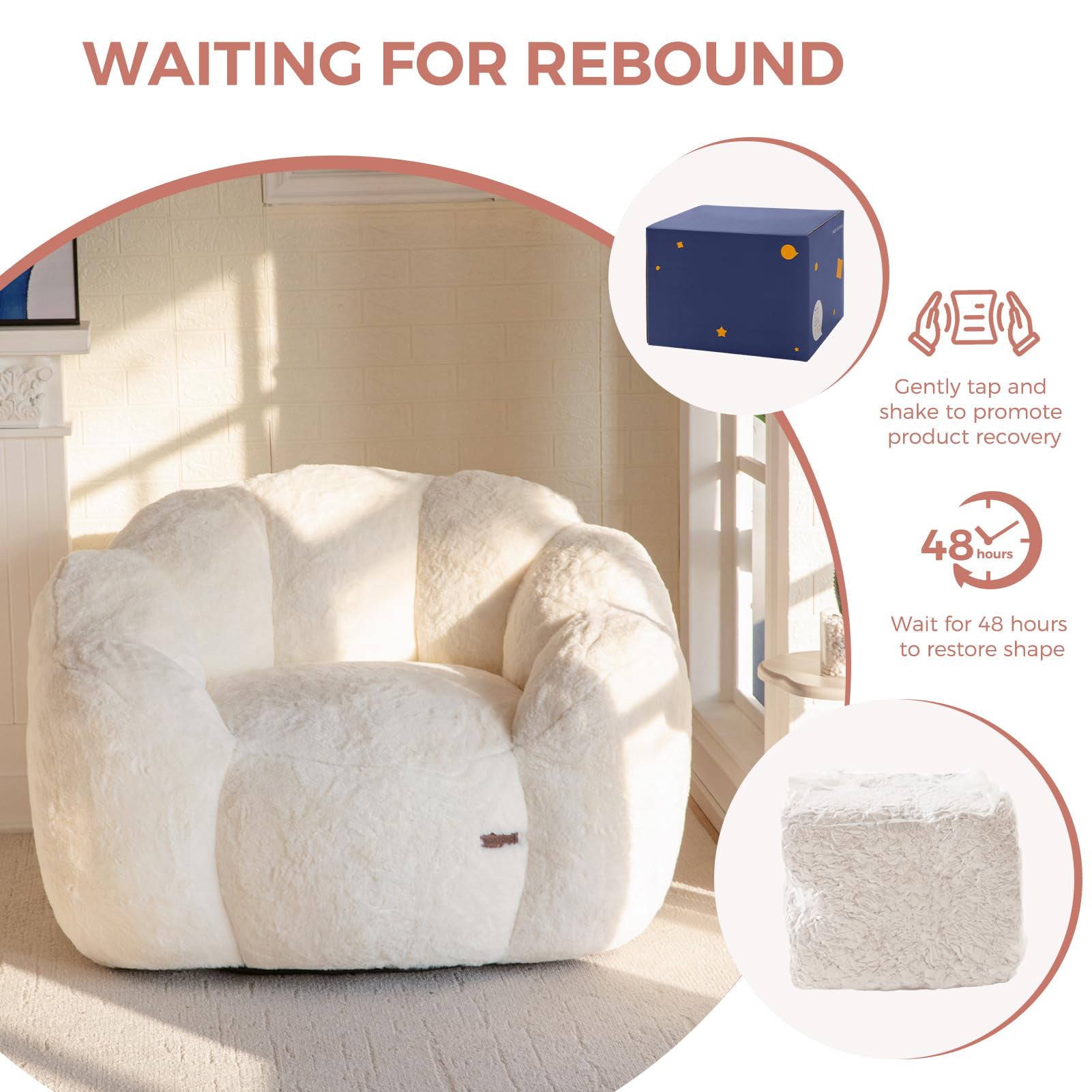 Lotus Bean Bag Sofa for Adults – Ultra Soft, No Installation, Easy to Move & Perfect for Any Room